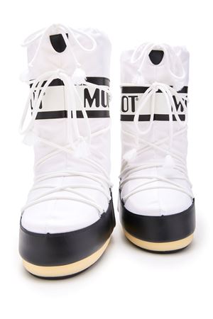 Icon White and Black Nylon Boots MOON BOOT | 80D1400440.NA02